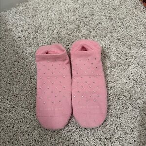 Pure Barre Pink Rhinestone Sticky Socks